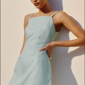 Reformation Light Blue Mini Dress